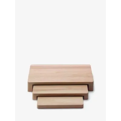 Collective Ash Wood Platter Set L15in W7.5in H2.25in