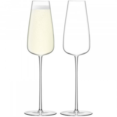 Wine Culture Champagne Flute 11 oz Clear, Set of 2