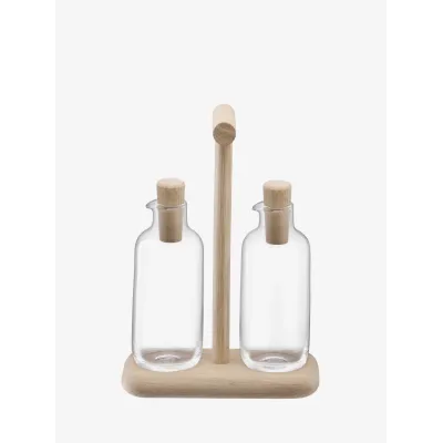 Dine Oil & Vinegar Set & Oak