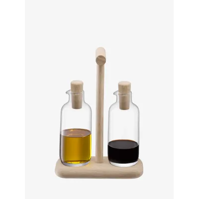 Dine Oil & Vinegar Set & Oak