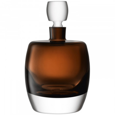 Whisky Club Decanter 36 oz Peat Brown