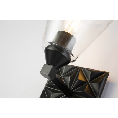 Alpha 1-Light Wall Sconce With Glass