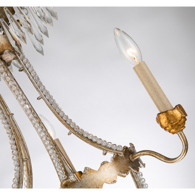 3-Light Mini Gold and Silver Empire Chandelier
