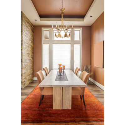 Sweet Olive French Rustic Metal and Crystal 6 -Light Chandelier Antiqued Gold