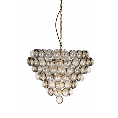 Bouquet Textured Glass Antiqued Finish Chandelier