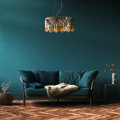 Peron Glam Silver and Gold Chandelier