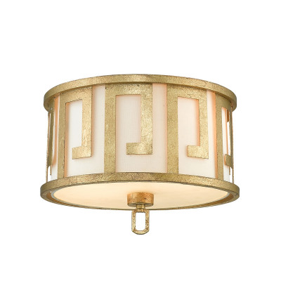 2-Light Lemuria Flush mount Distressed Gold By Lucas McKearn