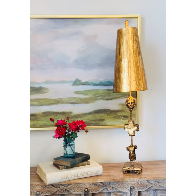Fragment Distressed Gold Table Lamp By Lucas McKearn