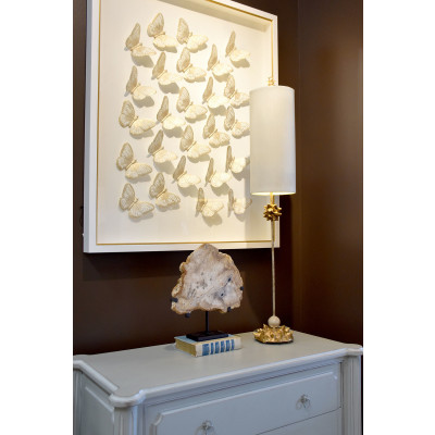 Lucas McKearn Nettle Tall Large Buffet Table Lamp Distressed Gold by Lucas Mckearn