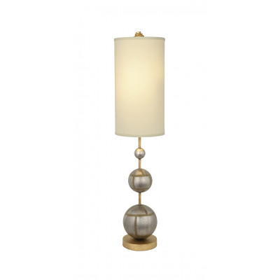 Marie Buffet Table Lamp Classic Orb Shape with Linen Shade