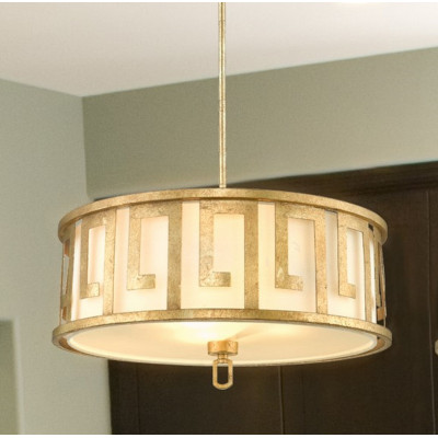 Large Lemuria 3-Light Pendant Warm Distressed Gold