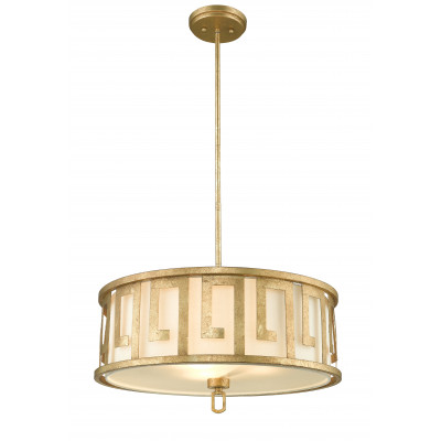 Large Lemuria 3-Light Pendant Warm Distressed Gold