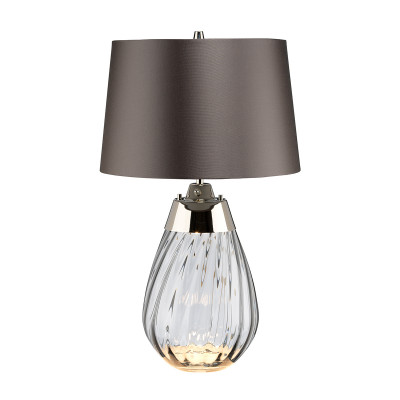 Small Lena Table Lamp Smoke with Brown Shade
