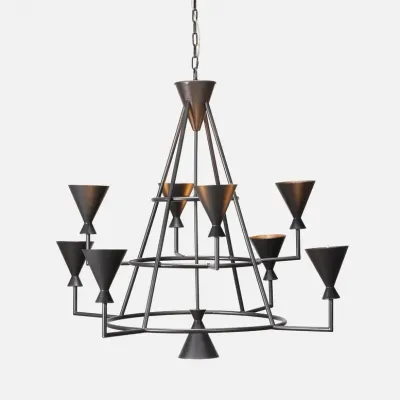 Bristol Black Bronze Smooth Iron Chandelier