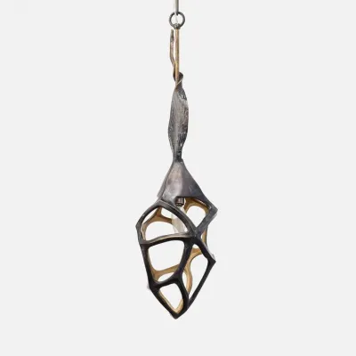 Lachlan Bronze Patina/Matte Brass Pendant Lamp 8"D x 24"H