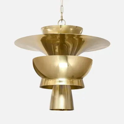 Sherwood Polished Gold Aluminum Pendant Lamp