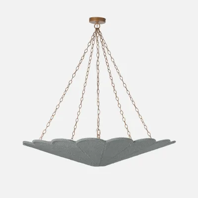 Sofia Steel Gray/Gold Coco Beads/Metal Chandelier
