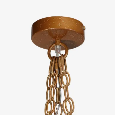 Sofia Steel Gray/Gold Coco Beads/Metal Chandelier