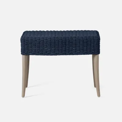 Arla Indoor/Outdoor Side Table Navy 20'L X 32'W X 20'H Twisted Faux Rope