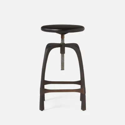 Beckett Counter Stool Black Bronze 12"D x 28"H Iron