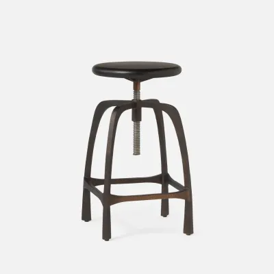 Beckett Counter Stool Black Bronze 12"D x 28"H Iron