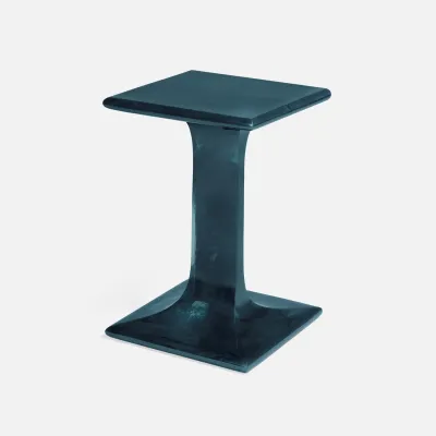 Bexley Dark Teal Cast Resin Laptop Indoor/Outdoor Table 16"L x 16"W x 24"H
