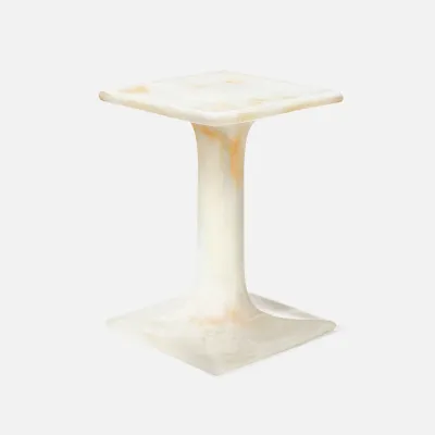 Bexley Sand Onyx Cast Resin Laptop Indoor/Outdoor Table 16"L x 16"W x 24"H