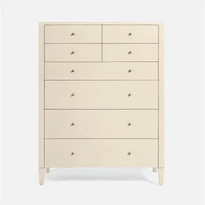 Conrad Tallboy 42"L x 20"W x 54"H Off-White Faux Raffia