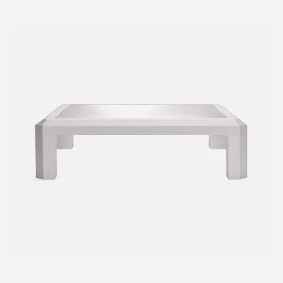 Haru French Gray Textured Resin Coffee Table
