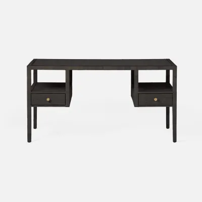 Isla Desk Smoke Peeled Rattan