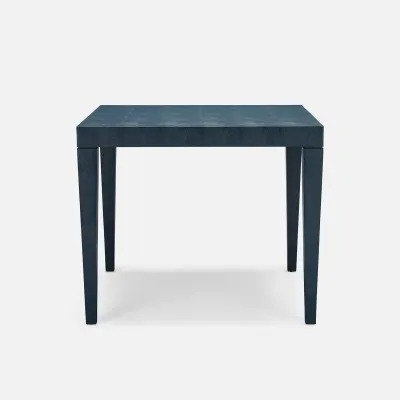Sorin Navy Vintage Faux Shagreen Game Table 36"L x 36"W x 30"H