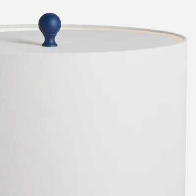 Bethany Table Lamp 17"D x 30"H Navy Resin