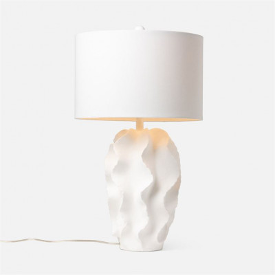 Bethany Table Lamp 17"D x 30"H Matte White Resin