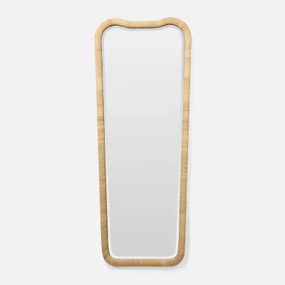 Anela Natural Peeled Rattan Rectangular Mirror