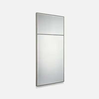 Ariela Castor Gray Vintage Faux Shagreen Rectangular Mirror 28"W X 70"H