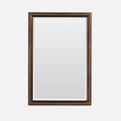 Franklin Antiqued Bronze Brass Rectangular Mirror 26"W x 38"H
