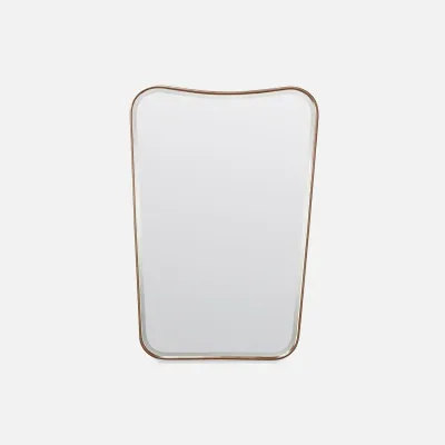 Gage Antiqued Brass Metal Rectangular Mirror 26"W X 38"H
