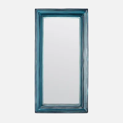 Hetty Blue Translucent Resin Rectangular Mirror 22"W x 44"H