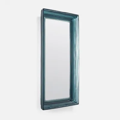 Hetty Blue Translucent Resin Rectangular Mirror 22"W x 44"H