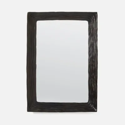 Hetty 26W x 37"H Rustic Bronze Resin Rectangular Mirror