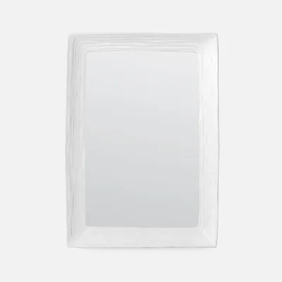 Hetty 26W x 37"H Flat White Resin Rectangular Mirror