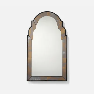 Inara Smoked Gold Antiqued Arch Mirror