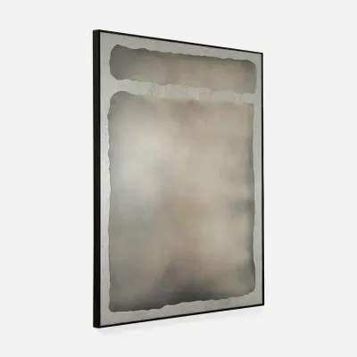 Klynt Flat Black/Antiqued Iron/Mirror Rectangular Mirror