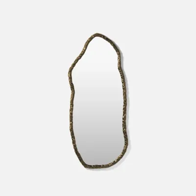 Mardella Gold Aluminum Oval Mirror