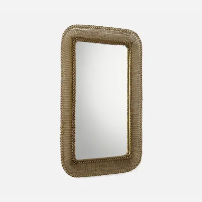Odell Gold Iron Rectangular Mirror 26"W X 38"H