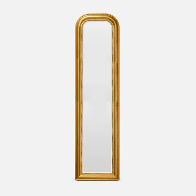 Phillipe Gold Leaf Wood Rectangular Mirror 18"W x 68"H