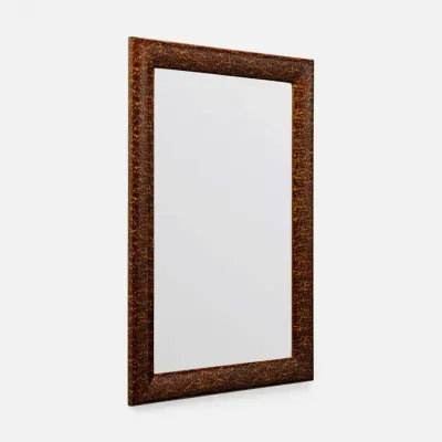 Seymour High-Gloss Faux Tortoise Rectangular Mirror