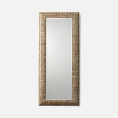 Tilda Semi Matte Faux Rattan Rectangular Mirror