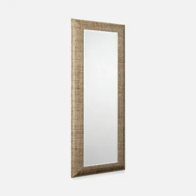 Tilda Semi Matte Faux Rattan Rectangular Mirror