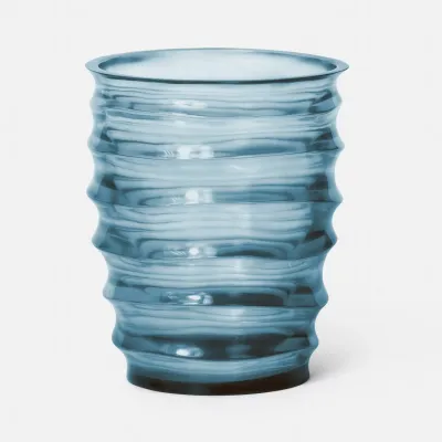 Hetty Vase Blue Translucent Resin